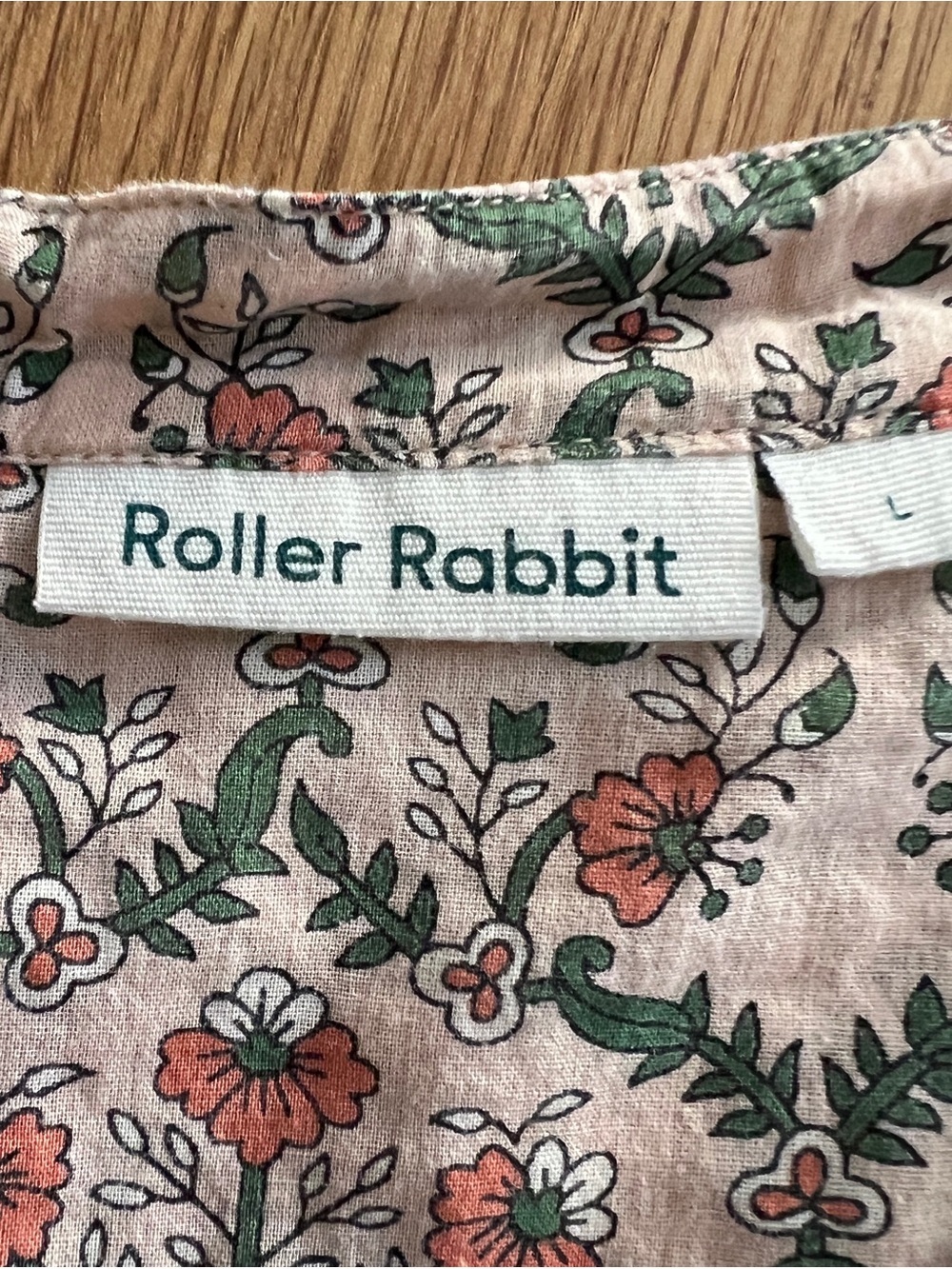 ROLLER RABBIT BOHO 100% COTTON TOP, SIZE L. - Picture 7 of 13